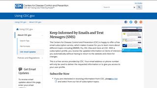 CDC Email Updates | Other | CDC