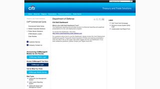 Citi DoD Dashboard - Citigroup