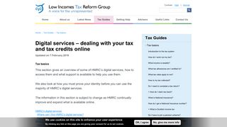 Digital services – dealing with your tax and tax credits online | Low ...