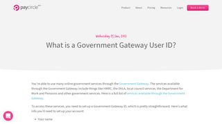 What is a Government Gateway User ID? - Paycircle