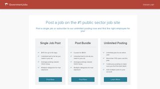 GovernmentJobs Employer Portal