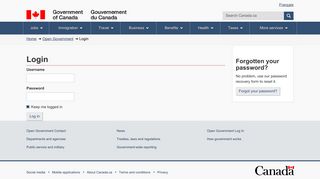 Login - Open Government Portal - Canada.ca