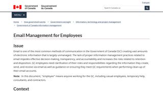 Email Management for Employees - Canada.ca - Government of Canada