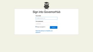 Sign into GovernorHub