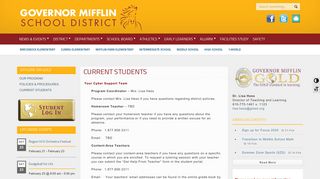 CURRENT STUDENTS – Governor Mifflin School District