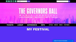 My Festival – The Governors Ball Music Festival