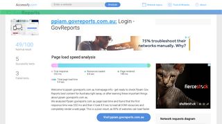 Access ppiam.govreports.com.au. Login - GovReports