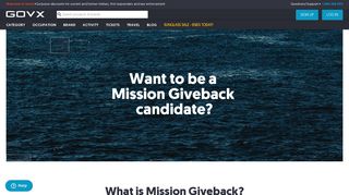 Want to be a Mission Giveback candidate? - GovX