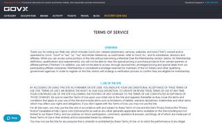 Terms of Service - Discounts for Military & Gov't | GovX