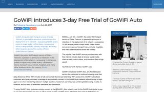 GoWiFi introduces 3-day Free Trial of GoWiFi Auto | Philippine ...