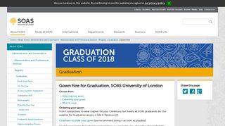 Gown Hire, Graduation - SOAS, University of London