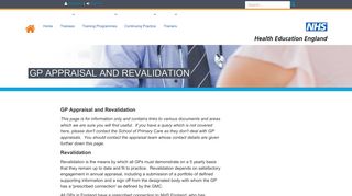GP Appraisal and Revalidation - Health Education North East