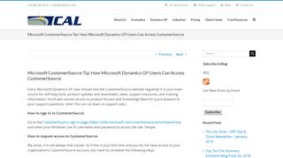 Microsoft CustomerSource Tip: How Microsoft Dynamics GP Users ...