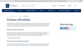 Trainee ePortfolio - RCGP