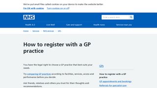 How to register with a GP practice - NHS