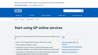 Start using GP online services - NHS