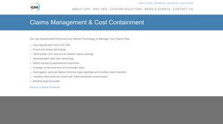 Claims Management and Cost Containment - Group & Pension ...