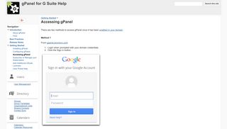 Accessing gPanel - gPanel for G Suite Help