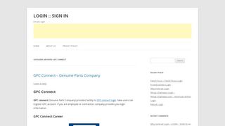GPC Connect Archives - LOGIN :: SIGN IN