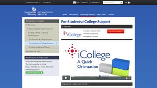 For Students: iCollege Support - GSU Technology