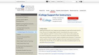 iCollege Support for Instructors - CETL