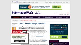 Linux To Power Google GPhone? - InformationWeek