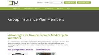 Group Insurance Plan Members | GPM - Groupe Premier Médical