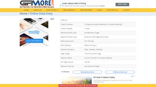 Online Data Entry, 100% Legal & Genuine Home Jobs ... - GPMore.com