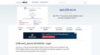 Gpo.iitb.ac.in website. (IITB wm3_secure 20140819) - Login.