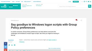 Say goodbye to Windows logon scripts with Group Policy preferences
