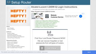 How to Login to the Alcatel-Lucent I-240W-Q - SetupRouter