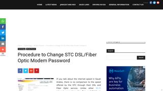 Procedure to Change STC DSL/Fiber Optic Modem Password - Life in ...
