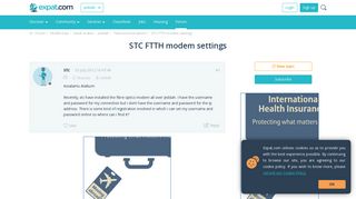 STC FTTH modem settings, Jeddah forum - Expat.com