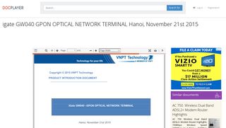igate GW040 GPON OPTICAL NETWORK TERMINAL Hanoi ...