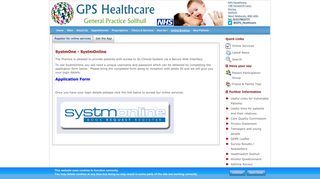GPS Healthcare - Information on Online Booking