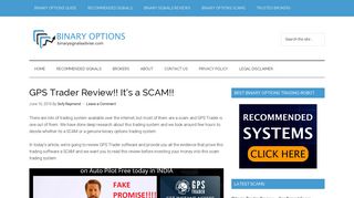 GPS Trader Review!! It's a SCAM!! - Binary Signals Advise