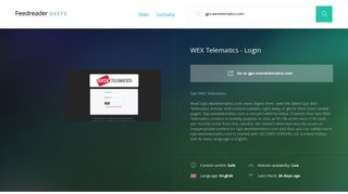 Get Gps.wextelematics.com news - WEX Telematics - Login