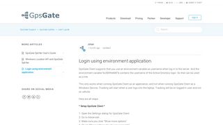 Login using environment application. – GpsGate Support