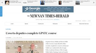 Coweta deputies complete GPSTC course - The Newnan Times-Herald