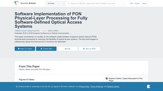 Software Implementation of PON Physical-Layer Processing for Fully ...