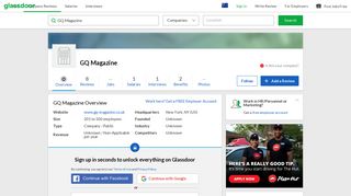 Working at GQ Magazine | Glassdoor.com.au