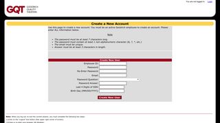 gEmployee Create Account - Goodrich Quality Theaters