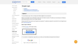Google Login | GQueues