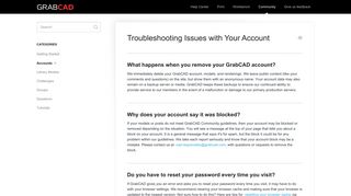 Troubleshooting Issues with Your Account - GrabCAD Help Center