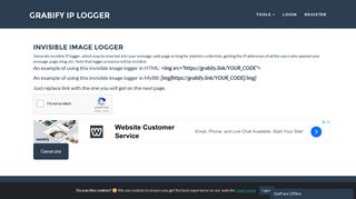 Grabify IP Logger - Invisible Image logger