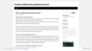 Create mutiple free graboid account