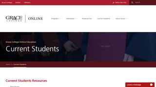Current Students | Grace College Online