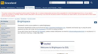 Brightspace - My Graceland - Graceland University