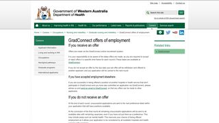GradConnect offers of employment - WA Health