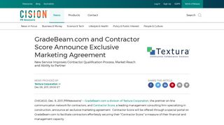 GradeBeam.com and Contractor Score Announce Exclusive Marketing ...